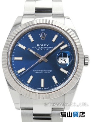ROLEX Datejust 41 126334 Blau Gehäusegröße 41mm Gebrauchte Herrenuhr #622216