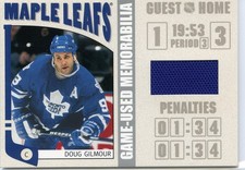 2004-05 ITG Franchises Game Used Jersey Silver /70 SM-30 Doug Gilmour - Leafs