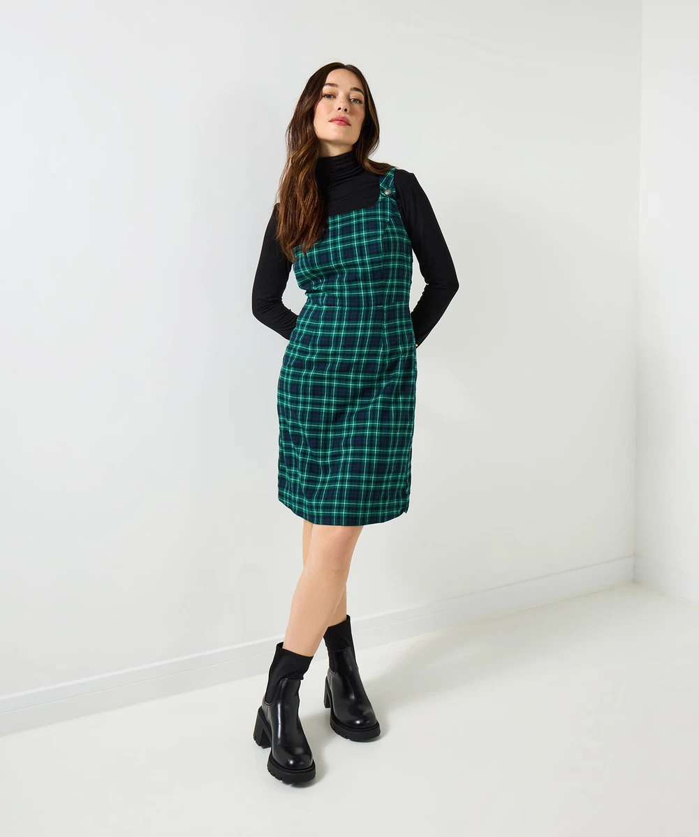 ladies tartan pinafore dress Dresses products for sale sneaker-nh:Classic Low Top