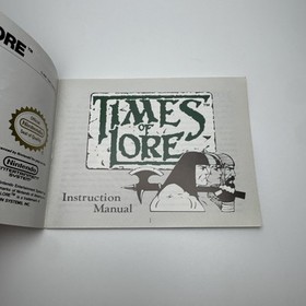 Times Of Lore (Nintendo NES) Cartridge With Manual And Map Rare Hard To Find