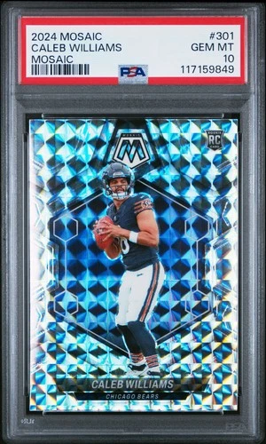 2024 PANINI MOSAIC MOSAIC #301 CALEB WILLIAMS ROOKIE RC PSA 10