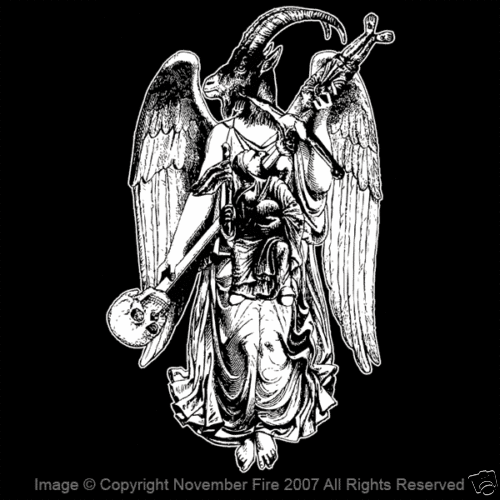 Samael Archangel Angelic Name Hail Satan Satanic Demon Death Skull Shirt NFT386 - Picture 1 of 5