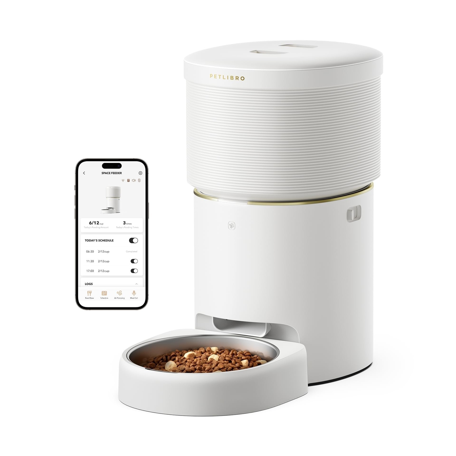 PETLIBRO Vacuum-Sealed Automatic Cat Feeders, 8L/34Cups Automatic Dog Feeder ...