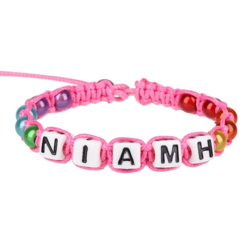 Pulsera de amistad personalizada nombre carta mensaje alfabeto cuentas amigos regalo - Imagen 98 de 113