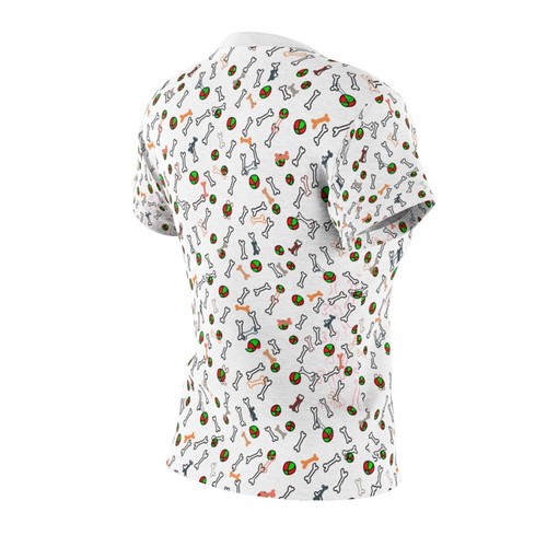Niedliches Welpen-T-Shirt Knochen und Kugeln Thema ""All Over Print"" Damen schneiden & nähen - Bild 5 von 11