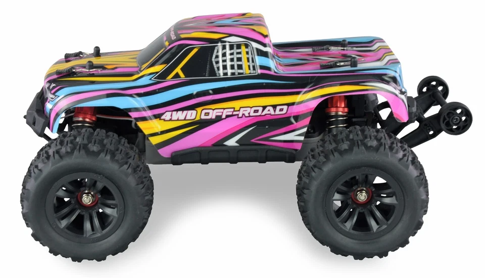 Hyper Go Monster Truck Brushless 45km/h Lipo2S 1050mha RTR 4WD 1/16 RC Amewi MJX - Immagine 4 di 4