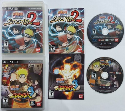 Playstation 3 PS3 NARUTO ULTIMATE NINJA STORM 2 &3 Complete CIB Tested & Working