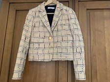 Tory Burch Tweed Jacket Size 8 - Unique Vgc
