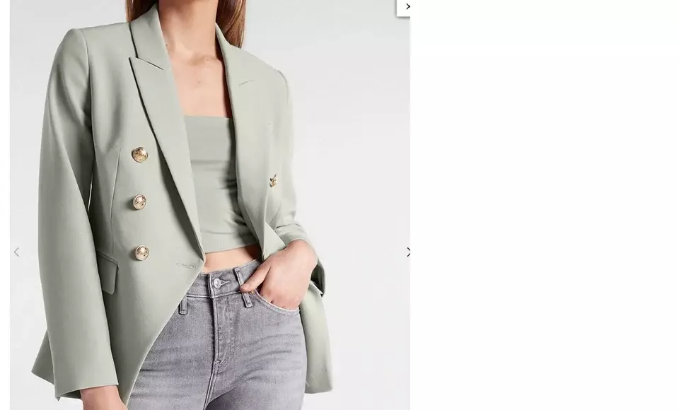 new EXPRESS novelty button stretchy sage green blazer jacket s small | eBay