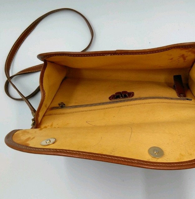 Brahmin Smooth Brown VTG Italian Leather Crossbody Bag Purse eBay