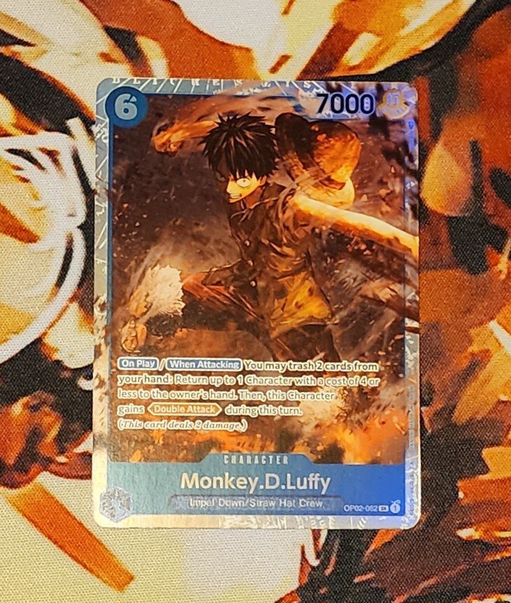One Piece TCG Paramount War Monkey.D.Luffy OP02-062 SR Near Mint