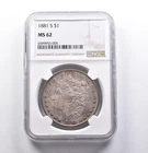 MS62 1881-S Morgan Silver Dollar NGC *3843