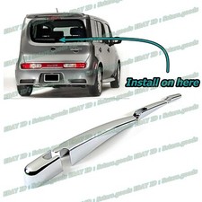 Chrome Upgrade Rear Trunk Tail Wiper Covers Trim For 2009-2014 Nissan Cube Chrome Upgrade Rear Trunk Tail Wiper Covers Trim For 2009-2014 Nissan Cube