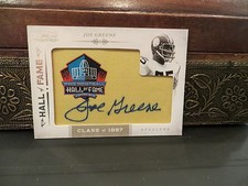 National Treasures 1987 HOF Patch Autograph Steelers Mean Joe Greene 28/35  2011