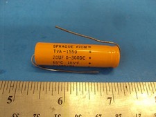 7f 1-PCS TVA-1550 Capacitor Sprague Atom 20UF 300V Tube Amp Made in USA