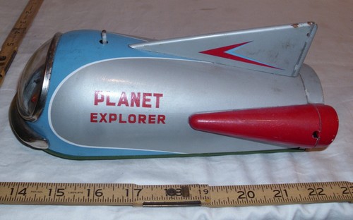 SPACE EXPLORER SPACE SHIP BATTERY TIN TOY MODERN TOYS JAPAN WORKS