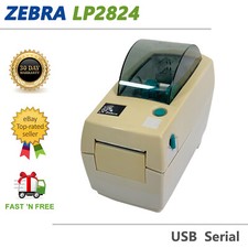 Zebra LP2824 Direct Thermal Barcode Label Printer USB Serial NO AC Adapter