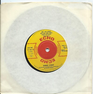 Donnie Elbert:Are you ready (willing and able)/You keep me crying..:UK Echo:1979
