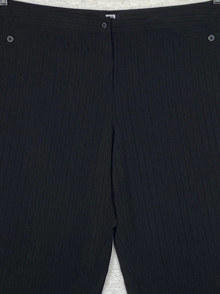 Studio 1940 Dress Pants Womens Plus 24W Straight Leg Pinstripe Stretch Career - Image 2 of 4