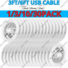 For Apple iPhone 6 7 8 Xr 11 12 13 14 Pro Max Lot Usb Charger Cable Charge Cord