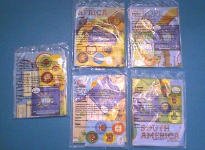 Chick-Fil-A 2014 - Our Big World Map games -  Complete Set of 5 MIP