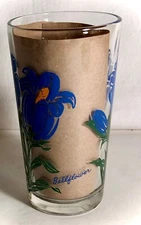 Boscul Blue Bellflower 5" Peanut Butter Glass (BS047)