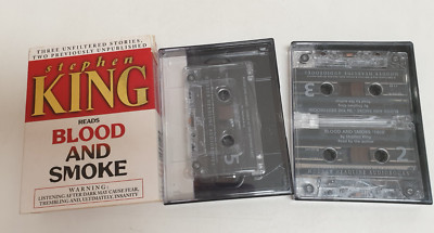 Stephen King reads Blood & Smoke 3 unabridged stories audiobook 3 cassettes