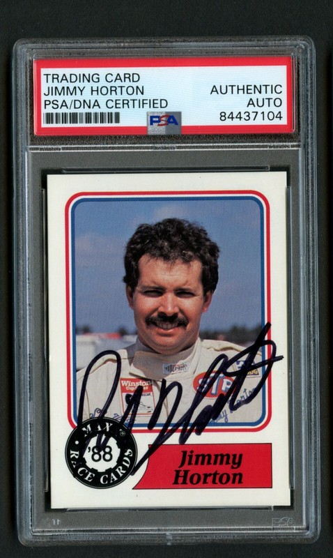 Jimmy Horton #66 signed autograph auto 1988 MAXX Charlotte Racing Card PSA Slab