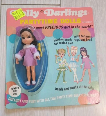 Vintage Darlings Dolly Party Time Dolls By Hasbro Powder Puff #8532 New In Box