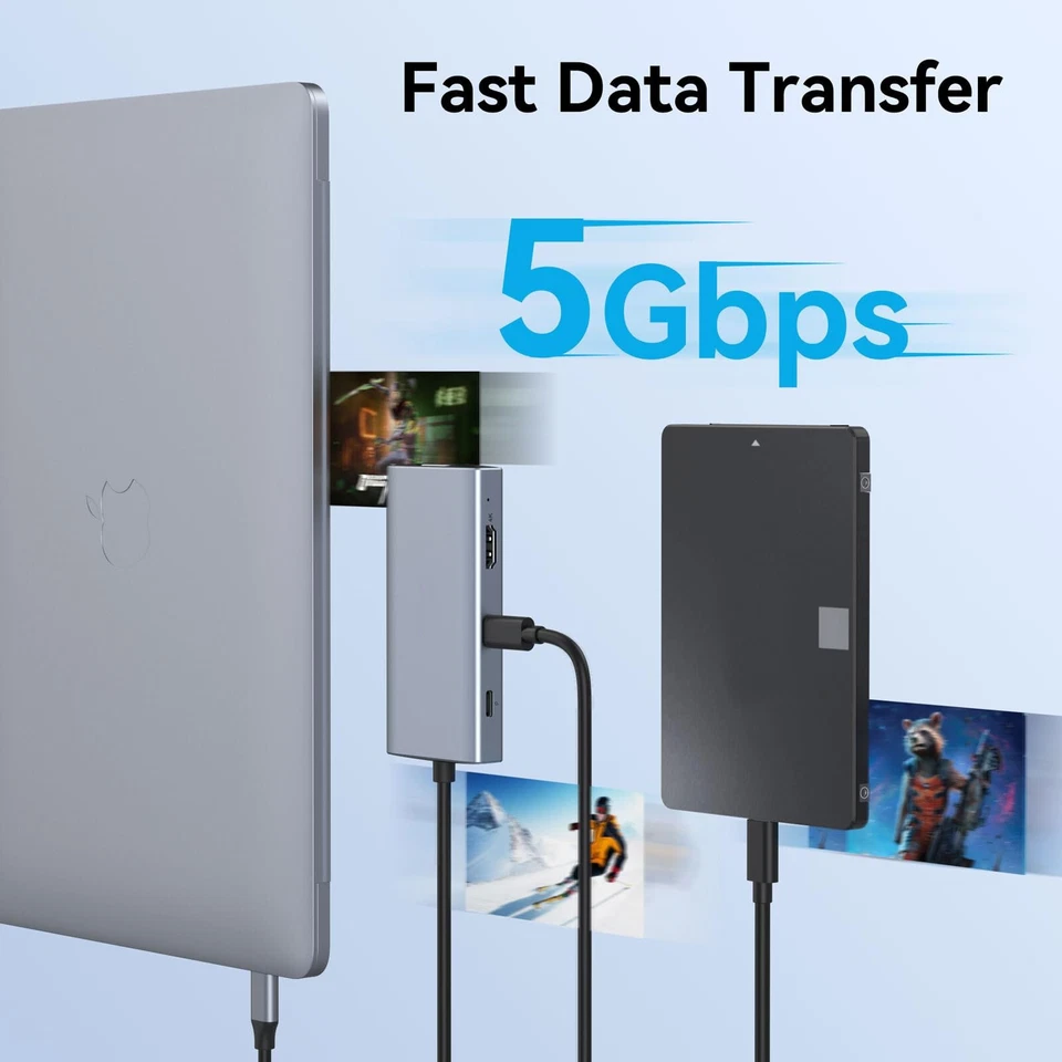 9 in 1 Docking Station HUB USB C HDMI 4K VGA audio 3.5 PD 100W TypeCSD/Micro SD - Image 4 of 4