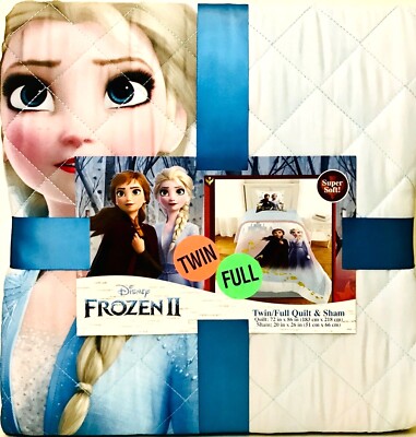 One Franco Manufacturing Co Disney Frozen II Super Soft Twin Full Quilt & Sham 