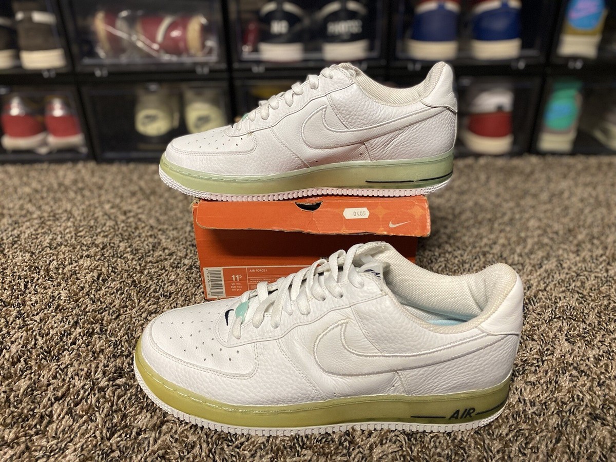 Vintage 2005 Nike Air Force One White Ice Cube Blue Size Vintage 2005 Nike Air Force One White Ice Cube Blue Size