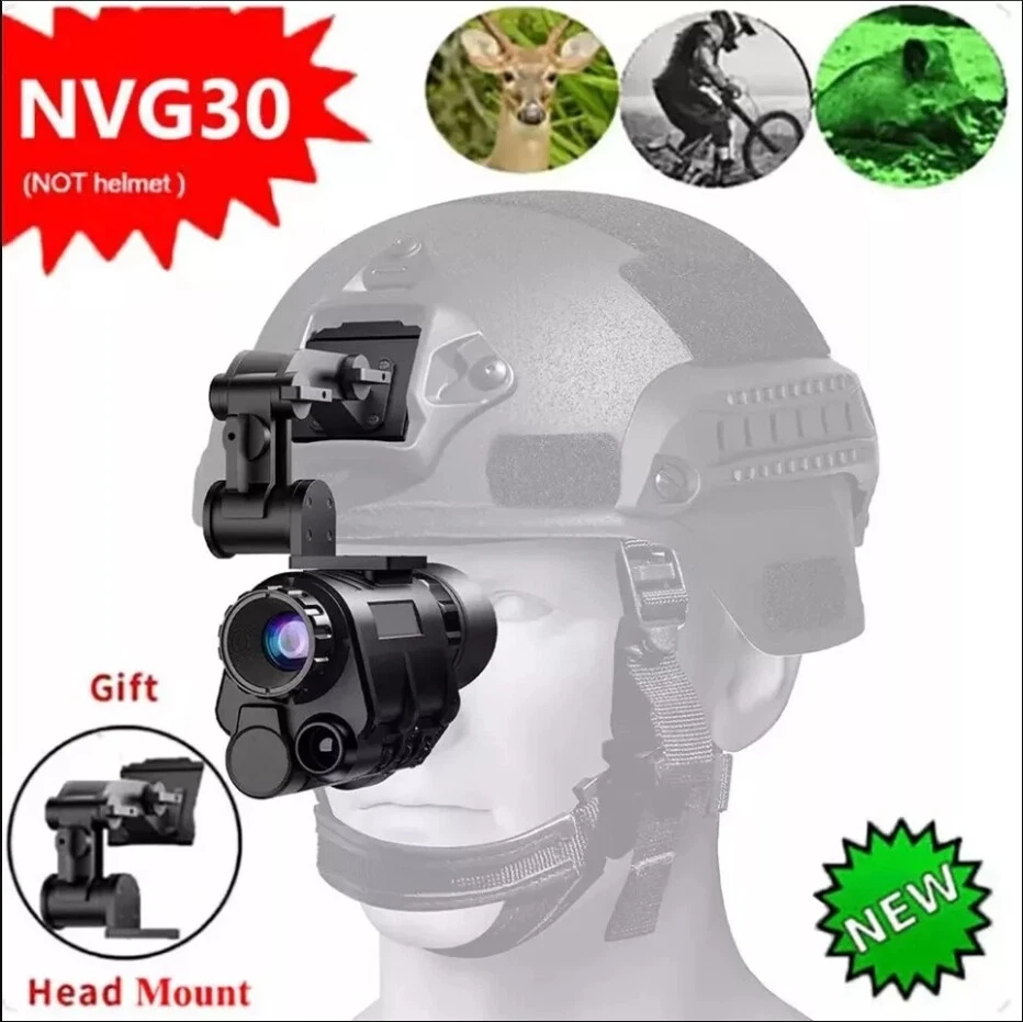 NVG30 Helmet Night Vision Monocular Wide View 40° 940nm IR WIFI Digital Starligh - Image 2 of 4