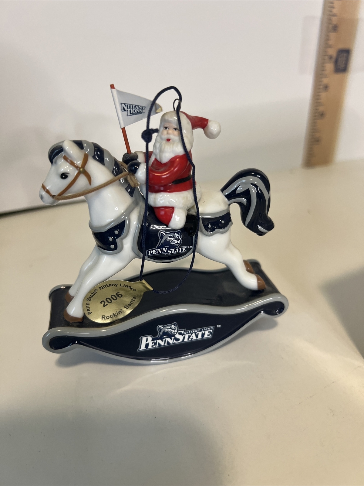 Danbury Mint 2006 Rockin’ Santa Penn State Nittany Lions Rocking Horse Santa