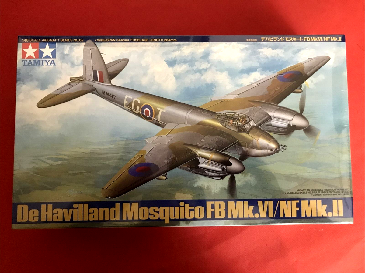 Tamiya – Maquette Mosquito FB Mk.VI – Échelle 1/48 – Kit Avion à Coller – Pièces Détaillées – Instructions Illustrées – 1000 G