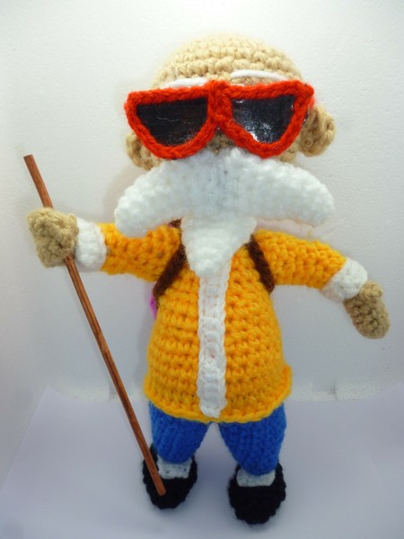 Maestro Mutenrosi de Dragon Ball amigurumi del maestro de Goku de 28cm de altura