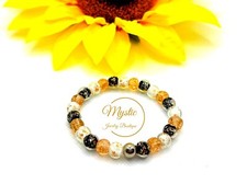 Mystic Firefly Bracelet Lampwork Luminous Glass Glow in the Dark Made in the USA