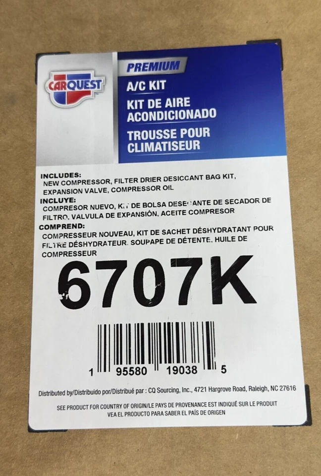 Kit de compresor y componentes de aire acondicionado Carquest Premium 6707K, 10-16 Tuscon y Sportage Foto 2 de 3