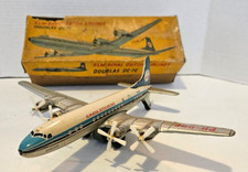 Japan Tin Lithographed Friction KLM Dutch Airlines Douglas DC-7C with Orig. Box