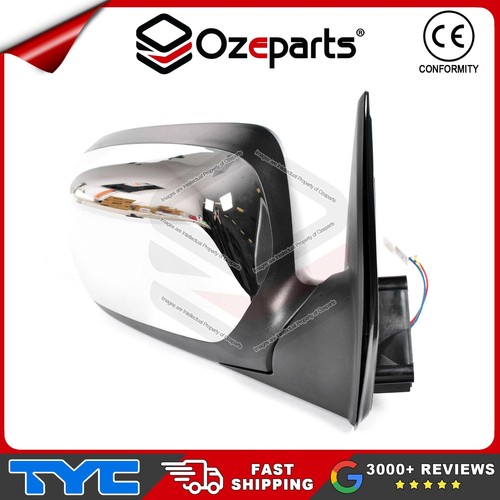 Pair LH+RH Electric Door Mirror (Chrome) N/Li For Isuzu DMax D-Max 2006~2012 - Picture 5 of 6