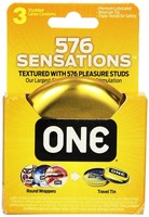 One Condoms 576 Sensations 3 Count One Condoms 576 Sensations 3 Count
