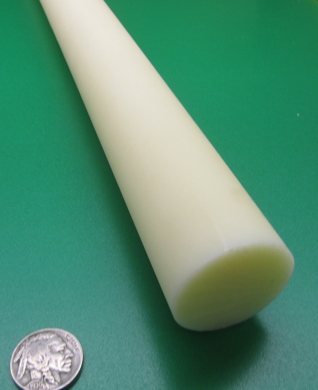 Barres Rondes Nylon 66 Naturel - Diamètre 1 Pouce X Longueur 12 Pouces - Lot De 2 - Neuf USA