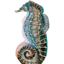 Pier 1 Imports SEAHORSE Platter Chip and Dip Tray BRAND NEW Retired Fish Sea 🐚