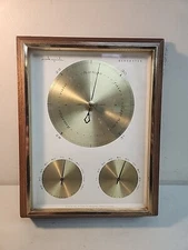 Vintage Airguide Barometer Thermometer Hygrometer Humidity Weather Station 1960s