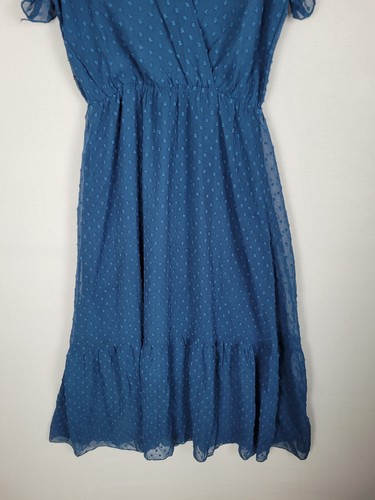 BTFBM Womens Summer Bohemian Floral Casual Wrap V Neck Midi Dress Small NO BELT - Picture 4 of 7