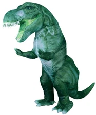 3D Realistic T-Rex Inflatable Dinosaurs Costume Outfit Adult Cosplay Party Green