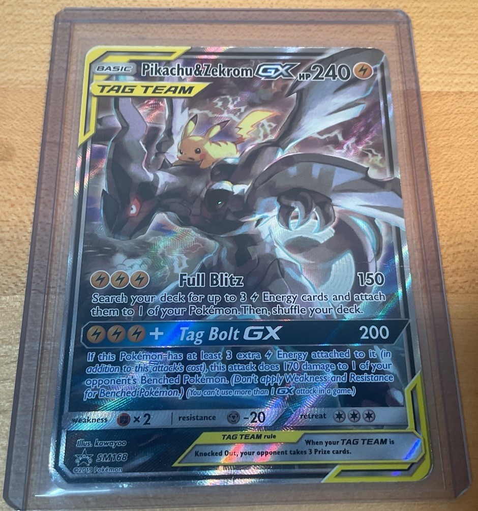 Pokemon Pikachu & Zekrom GX TAG TEAM Promo Holo 240 HP English