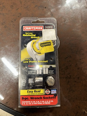 #ad Sears Craftsman USA Nos SAE Low Profile Socket Wrench Set 42800 12pt Rare $175.00