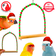 Bonka Bird Toys 1069X Christmas Crystal Swing Festive Holiday Parrot Cage Toy