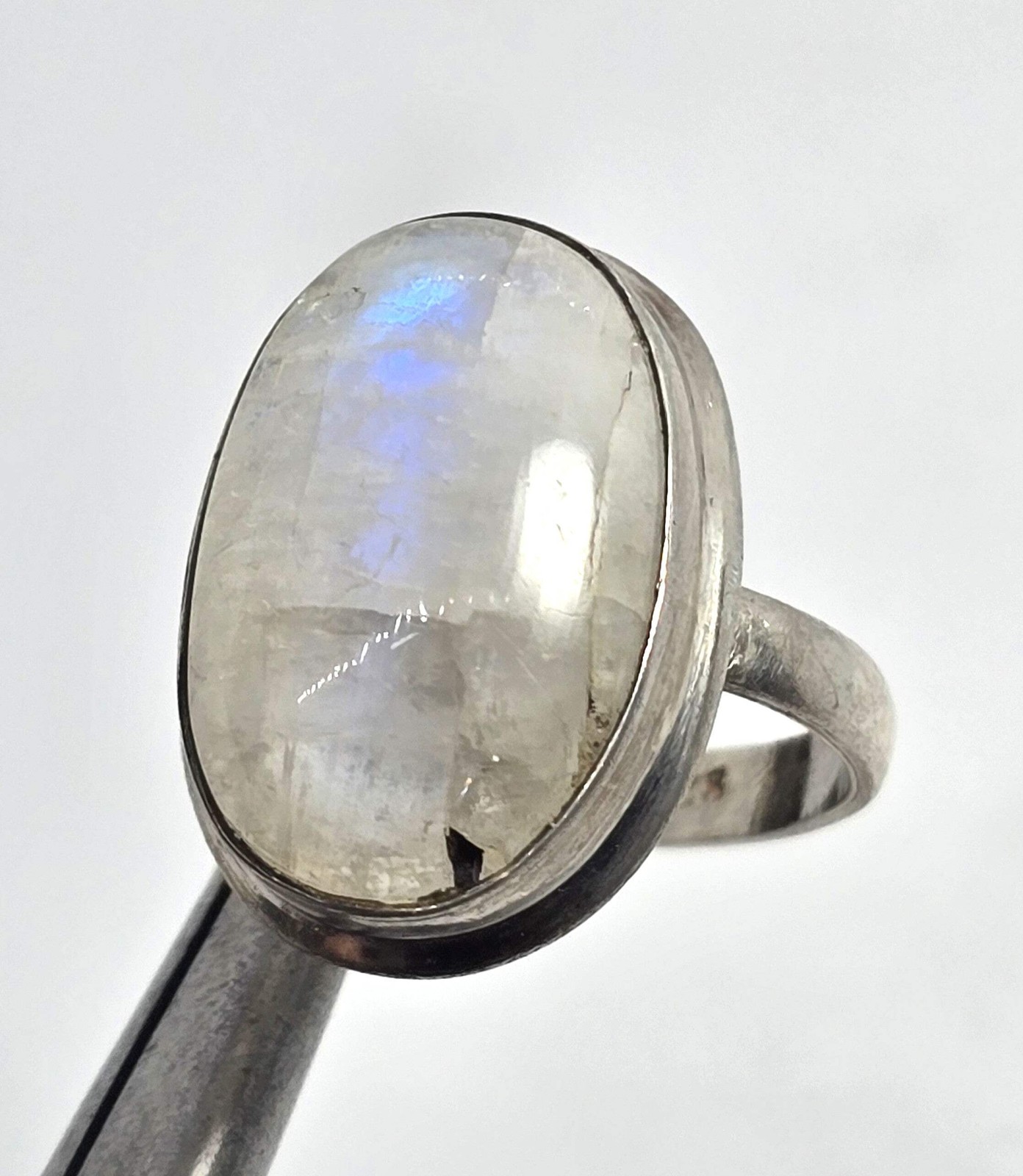 Blue Moonstone large open work solid sterling sil… - image 1